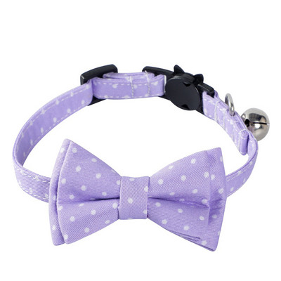 Aranyos csokorcsomós macskanyakörv pontmintás háziállatok előke Állítható cica nyaklánc csokornyakkendő biztonsági csat kölyök Chihuahua bandana kellékek