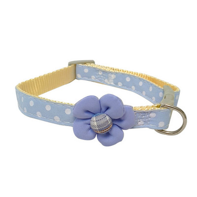 Ρυθμιζόμενο κολάρο για κουτάβια πουά με χαριτωμένη διακόσμηση λουλουδιών για γατάκια & αξεσουάρ κουταβιών Προϊόντα ταξίδια σε εξωτερικούς χώρους