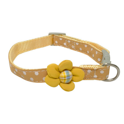 Ρυθμιζόμενο κολάρο για κουτάβια πουά με χαριτωμένη διακόσμηση λουλουδιών για γατάκια & αξεσουάρ κουταβιών Προϊόντα ταξίδια σε εξωτερικούς χώρους