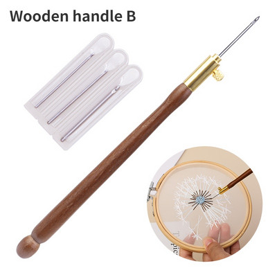 Siuvinėjimo adata su 3 adatomis rašiklio kryžminio dygsnio rankdarbių rinkinys prancūziškas nėrimas mezgimui