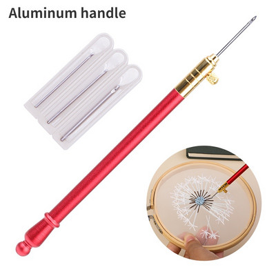 Siuvinėjimo adata su 3 adatomis rašiklio kryžminio dygsnio rankdarbių rinkinys prancūziškas nėrimas mezgimui