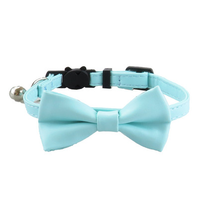 Kaķa kaklasiksna Breakaway ar jauku tauriņu un zvana PU ādu kaķēnu kaķēnu meitenei, regulējama drošības apkakle maziem mājdzīvniekiem