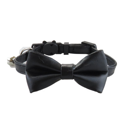 Kaķa kaklasiksna Breakaway ar jauku tauriņu un zvana PU ādu kaķēnu kaķēnu meitenei, regulējama drošības apkakle maziem mājdzīvniekiem