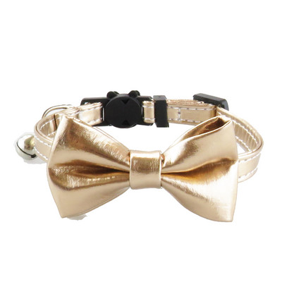 Kaķa kaklasiksna Breakaway ar jauku tauriņu un zvana PU ādu kaķēnu kaķēnu meitenei, regulējama drošības apkakle maziem mājdzīvniekiem