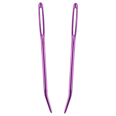 2db/szett Gobelin hajlított hegyű tűk alumínium nagy szemű hajlított tűfonal kötőtűk nagy szemű tompa tű varróeszköz