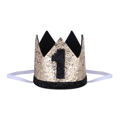 Aranyos baba születésnapi parti sapka csecsemő baba fiú lány lány gyerekek herceg korona 1. 2 éves bulikapka csillogó születésnapi dekoráció