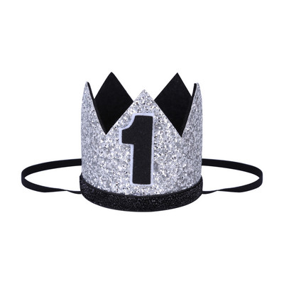 Aranyos baba születésnapi parti sapka csecsemő baba fiú lány lány gyerekek herceg korona 1. 2 éves bulikapka csillogó születésnapi dekoráció