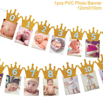 PATIMATE Születésnapi Koronás Kalapok 1. 2. 3. Születésnapi Party dekoráció Princess Crown Baby Gyerek sapka egyéves születésnapi dekoráció