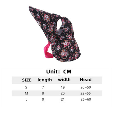 Moderna mājdzīvnieku ziedu cepure Vasaras kaķu suņu viziera vāciņš Regulējams, jauks, šņorējams mājdzīvnieks sauļošanās cepure Ziedu suņu cepure kucēnu kopšanas saģērbt cepure