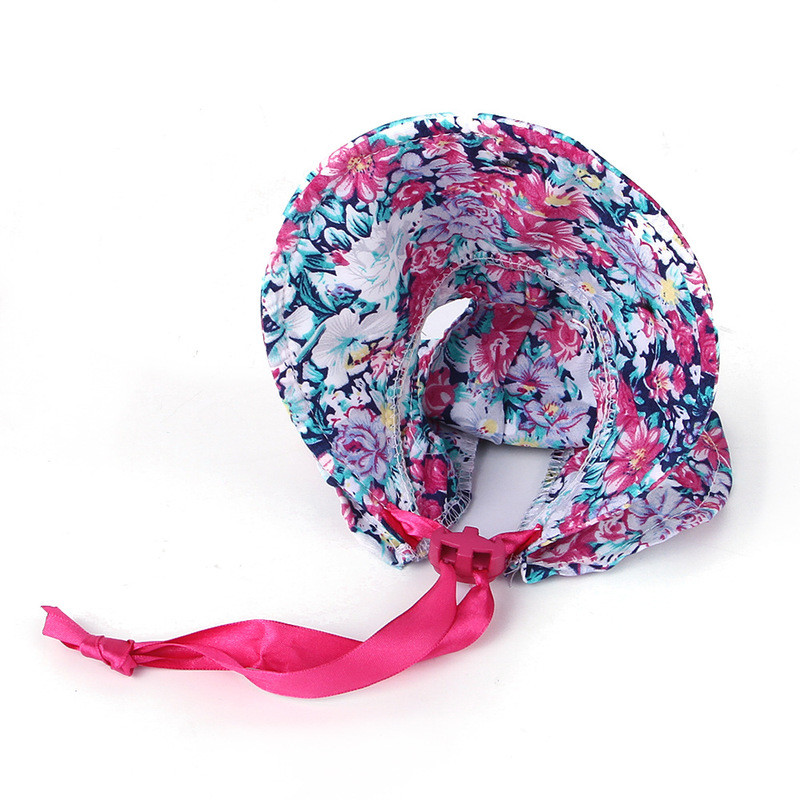 Moderna mājdzīvnieku ziedu cepure Vasaras kaķu suņu viziera vāciņš Regulējams, jauks, šņorējams mājdzīvnieks sauļošanās cepure Ziedu suņu cepure kucēnu kopšanas saģērbt cepure