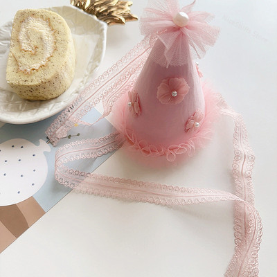 Daudz laimes dzimšanas dienā Mežģīņu cepure Mazuļa princese un meitene mīļa ziedu tēma ballītes noformējums cepures aksesuāri dušas dāvana bērnu galvassegas