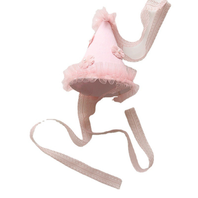 Daudz laimes dzimšanas dienā Mežģīņu cepure Mazuļa princese un meitene mīļa ziedu tēma ballītes noformējums cepures aksesuāri dušas dāvana bērnu galvassegas