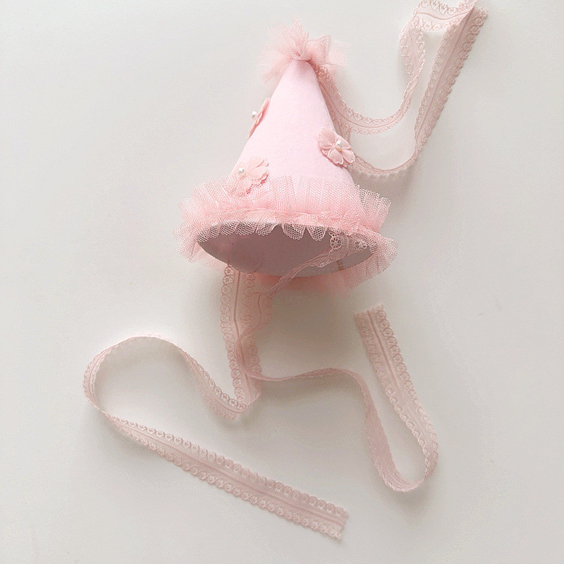 Daudz laimes dzimšanas dienā Mežģīņu cepure Mazuļa princese un meitene mīļa ziedu tēma ballītes noformējums cepures aksesuāri dušas dāvana bērnu galvassegas