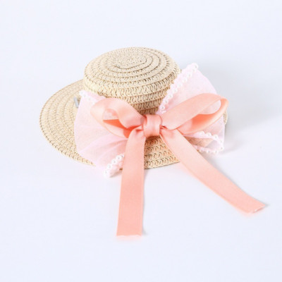 Új kisállat szőtt szalmakalap dekoratív sapka macska kutyának százszorszép gyöngy napraforgó tündér születésnapi kisállat kiegészítők fejdísz sapka