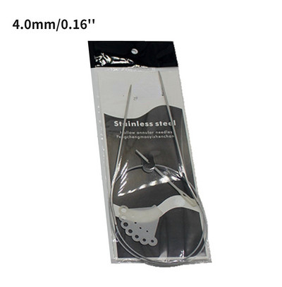 80 cm 2,0-5 mm nerūsējošā tērauda apļveida adāmadatas Tamboradatas adīšanai, aušanas adatas, adatas, amatniecības instrumenti