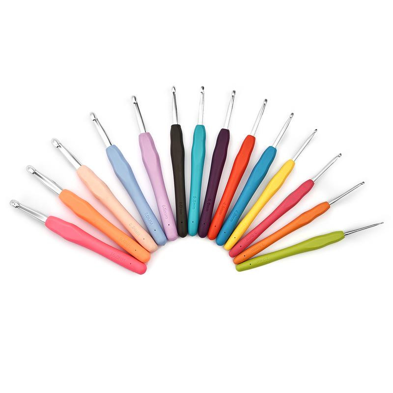 2-10 mm-es gumi fogantyú horgolótűk markolat Ergonomikus fogantyú Kötött Szövés Kézműves fonal Varróeszközök Horgolt kötőtűk