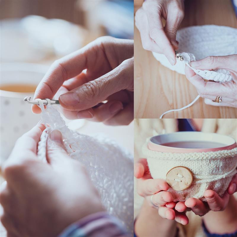 2-10 mm-es gumi fogantyú horgolótűk markolat Ergonomikus fogantyú Kötött Szövés Kézműves fonal Varróeszközök Horgolt kötőtűk