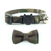 Maskēšanās kaķu kaklasiksna ar zvaniņu, ātri nolaižamu sprādzi un izturīgu kaķēnu kaķēnu kaklasiksnu, 6,8-10,8 collu