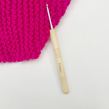2-6 мм бамбукова дръжка Куки за плетене на една кука Плетена прежда Занаятчийски игли за плетене Дървена кука за плетене на една кука Инструменти за плетене Аксесоари