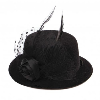 Kutya macska kölyök sapka Fejpánt Kalap Fejfedő Kisállat sapka Divat dekoráció cilinderek Gentleman Fedora kutya cica sapka karácsonyi partira