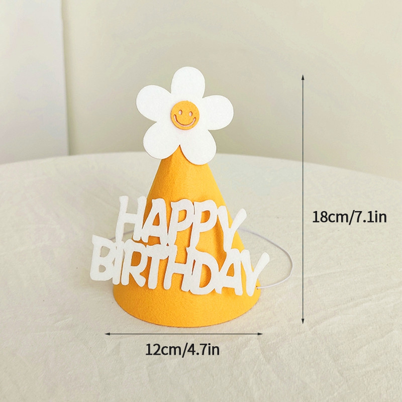 Aranyos százszorszép filcsapka Születésnapi Koronás Kalapok Kötéllel Gyerekek Kisállat Kutya Barkácsolás Buli Fejpántok Partysapkák Babazuhany fejfedők