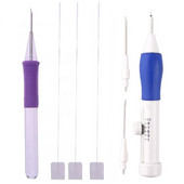 3 tű 2 befűző kézműves szerszám Lyukasztótű készlet 3 méretű lyukasztótű készlet Hímzővarrás kézműves eszköz barkácsvarráshoz