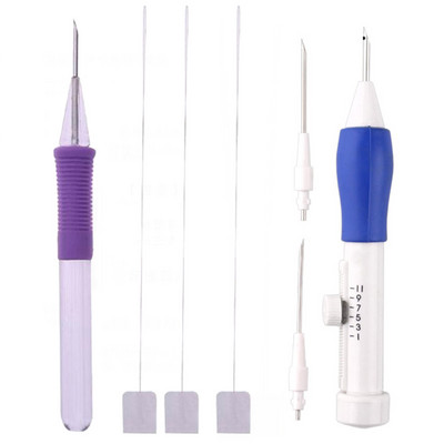 3 tű 2 befűző kézműves szerszám Lyukasztótű készlet 3 méretű lyukasztótű készlet Hímzővarrás kézműves eszköz barkácsvarráshoz