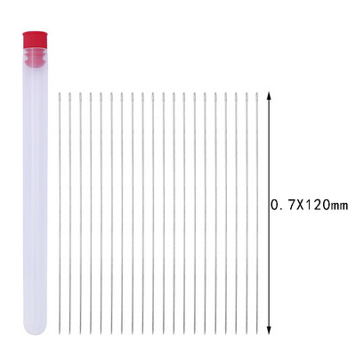 20 db Különböző hosszúságú hosszúkás fém gyöngyfűző tűk gyöngyökhöz Gyöngyök befűzése zsinór ékszerkészítő eszközök tűk