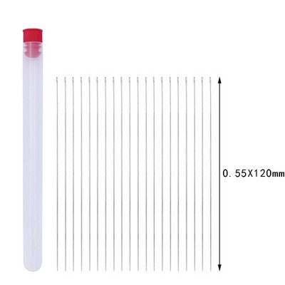 20 db Különböző hosszúságú hosszúkás fém gyöngyfűző tűk gyöngyökhöz Gyöngyök befűzése zsinór ékszerkészítő eszközök tűk