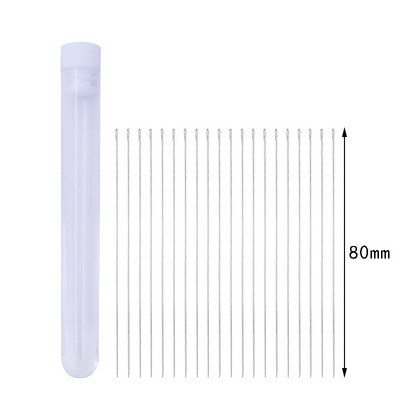 20 db Különböző hosszúságú hosszúkás fém gyöngyfűző tűk gyöngyökhöz Gyöngyök befűzése zsinór ékszerkészítő eszközök tűk