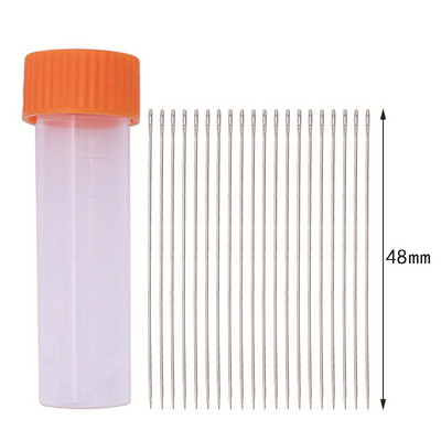 20 db Különböző hosszúságú hosszúkás fém gyöngyfűző tűk gyöngyökhöz Gyöngyök befűzése zsinór ékszerkészítő eszközök tűk