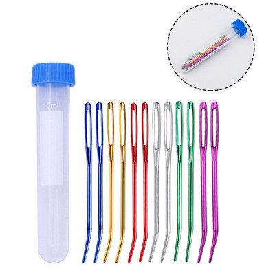 12 gab. Izliekts uzgalis Gobelēna adatas Dzija Adīšana Aušanas adatas Lielas acs līknes Liektas adatas Adīšanas Tamborēšanas DIY Šūšanas piederumi