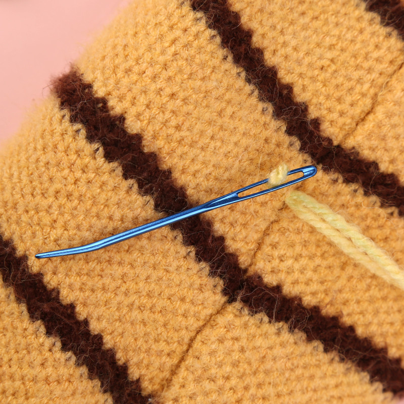 12 gab. Izliekts uzgalis Gobelēna adatas Dzija Adīšana Aušanas adatas Lielas acs līknes Liektas adatas Adīšanas Tamborēšanas DIY Šūšanas piederumi