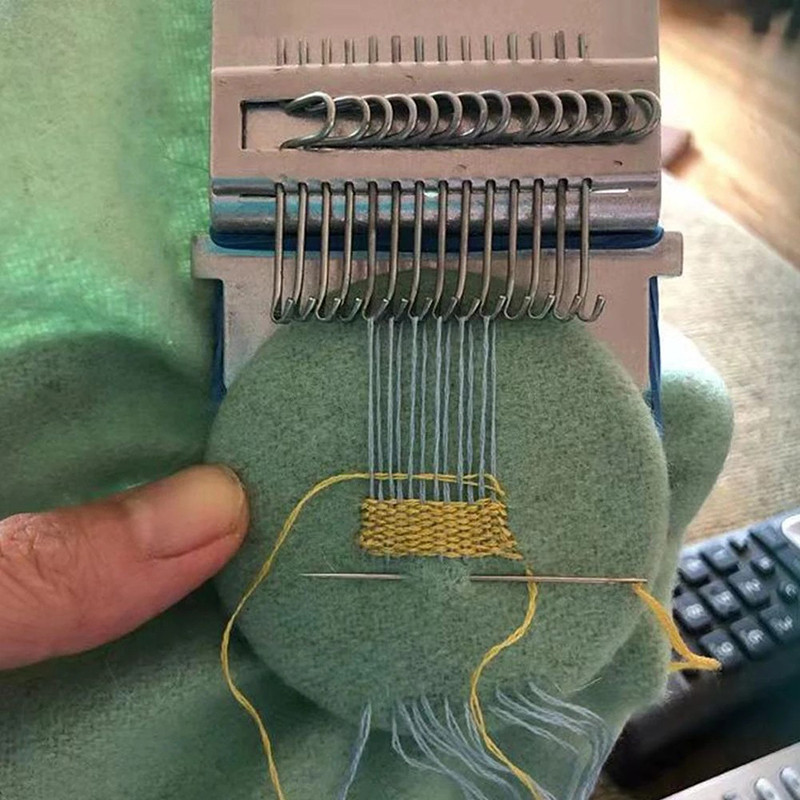 1 PC Mini Darning Lom Machine, DIY apģērbu šūšanas maza stelliņa, maza stelliņa, kas paredzēta drupināšanas mašīnai ar instrukciju piederumiem