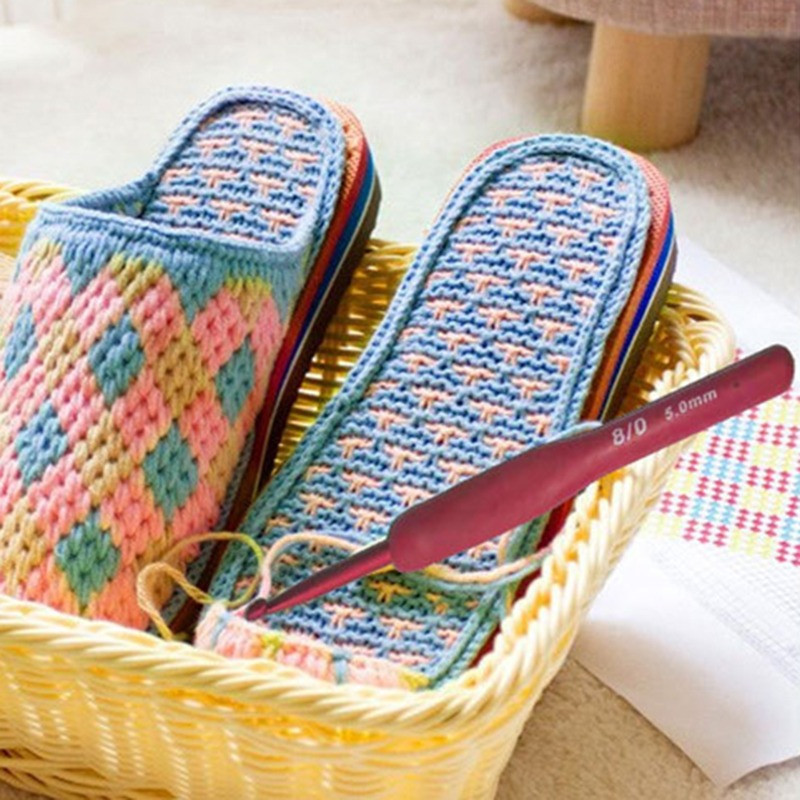 8/9/16 gab Tamboradatas Rokturis Adāmadatas Komplekts Tamborēšana Adīšana Brūns adīšanas rīks Džempera adata Augstas kvalitātes izturīga