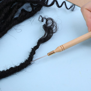 LMDZ Dreadlock Кука за плетене на една кука Перука Игли за плетене на една кука Комплект сплитане на коса Игла Килими Изработка на инструмент за ремонт Куки Игла за плитка Craft