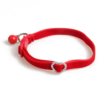 Valentīndienas kaķa kaklasiksna ar zvana rozā mīkstu, plūstošu audumu, regulējamu atdalāmu kaklasiksnu maziem vidēji lieliem kaķiem, suņiem, mājdzīvniekiem