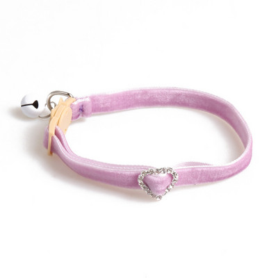 Valentīndienas kaķa kaklasiksna ar zvana rozā mīkstu, plūstošu audumu, regulējamu atdalāmu kaklasiksnu maziem vidēji lieliem kaķiem, suņiem, mājdzīvniekiem