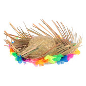 Hawaii kalap díszes ruha jelmez strand férfi nyári sapkák Lei szalma szett parti dekoráció széles karimájú