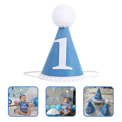 1. dzimšanas dienas cepure, mazuļa pirmā galvas saite, bērnu ballīšu cepures, galvassegas, foto rekvizīti, dekorēšana
