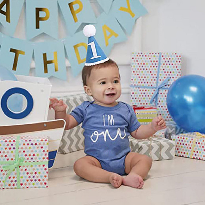 1. dzimšanas dienas cepure, mazuļa pirmā galvas saite, bērnu ballīšu cepures, galvassegas, foto rekvizīti, dekorēšana