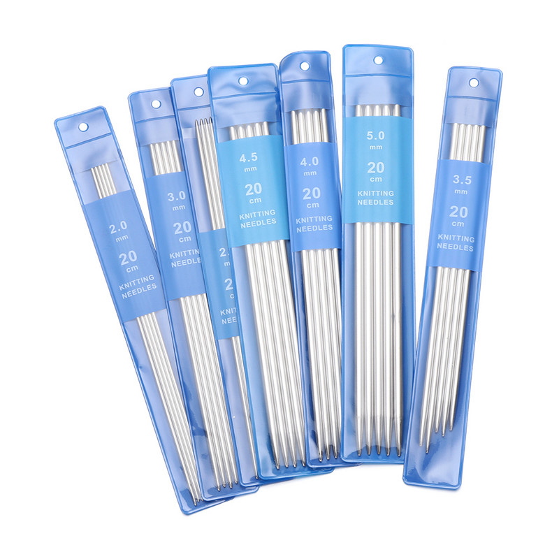 2/5 vnt 20/35 cm tiesios mezgimo adatos Metalinės nėrimo kabliukas nerūdijančio plieno mezgimo įrankis "pasidaryk pats" pynimo rankdarbių rinkinys siuvimo priedai