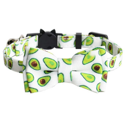 Cat nyakörvek Breakaway csengővel és bowtie kiwi bogyóval, kivi mintával Biztonsági cica nyakörvek masnival Kitty Cats kiskutyának