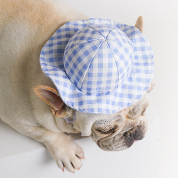Καπέλα για σκύλους για κατοικίδια Κουτάβι κατοικίδια Αντιηλιακό καπέλο Μικρά μεσαία σκυλιά Γάτες Καπέλο ηλίου Αξεσουάρ εξωτερικού χώρου Σκύλος Χαριτωμένα καπέλα ντεκό καπέλο γαλλικού μπουλντόγκ