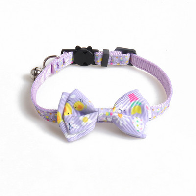 Húsvéti macska nyakörv, aranyos csokornyakkendővel és csengővel a cicának, állítható biztonsággal Húsvéti tojásos nyuszi cica nyakörvek kis kedvenceknek