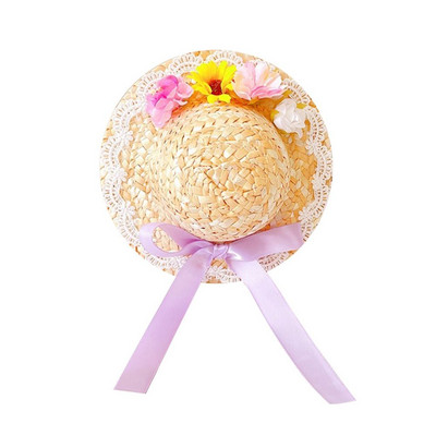 Modes mājdzīvnieku galvassegas Regulējamas mājdzīvnieku preces Mājdzīvnieku lentes Salmu cepure Suņu cepure Rekvizīti Cepure suns Saules cepure