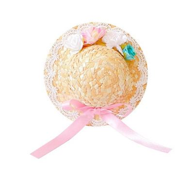 Modes mājdzīvnieku galvassegas Regulējamas mājdzīvnieku preces Mājdzīvnieku lentes Salmu cepure Suņu cepure Rekvizīti Cepure suns Saules cepure