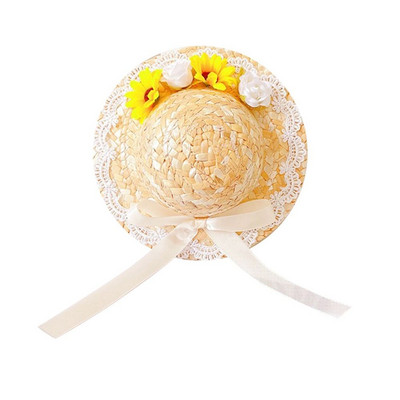 Modes mājdzīvnieku galvassegas Regulējamas mājdzīvnieku preces Mājdzīvnieku lentes Salmu cepure Suņu cepure Rekvizīti Cepure suns Saules cepure