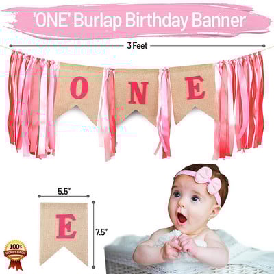 Rozes zieds 1 gadu veca zelta kroņa cepure Priecīgas princeses dzimšanas dienas ballītes dekors Bērnu mazuļa 1. cepure viena gada dzimšanas dienas foto rekvizītu cepure