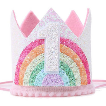 Baby 1st Birthday Party Decorn Rainbow Unicorn kids 1 2 3 4 5Years Birthday Garland Baby Shower Unicorn Theme Party Supplies